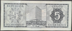 Paraguay 5 Guaranies Banknote