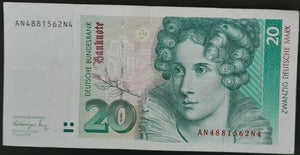 Germany 20 Deutsche Mark Banknote