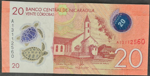 Nicaragua 20 Cordoba Banknote