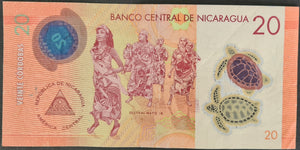 Nicaragua 20 Cordoba Banknote