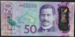 New Zealand 50 Dollar Polymer Banknote