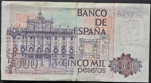 Spain 5000 Pesetas Banknote 1979