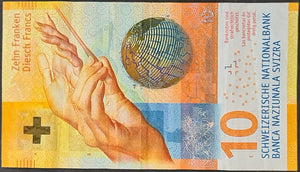 Switzerland 10 Francs Banknote