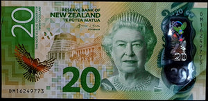 New Zealand 20 Dollar Polymer Banknote