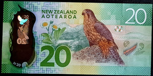 New Zealand 20 Dollar Polymer Banknote