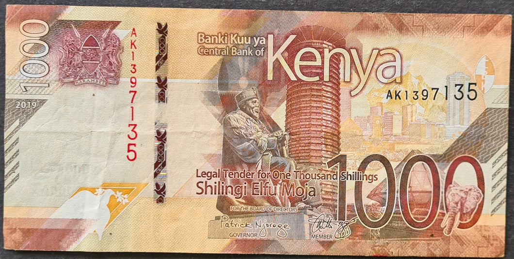 Kenya 2019 1,000 Shilling Banknote