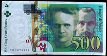 Load image into Gallery viewer, France 500 Francs Banknote 1994
