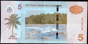 Suriname 5 Dollar Banknote