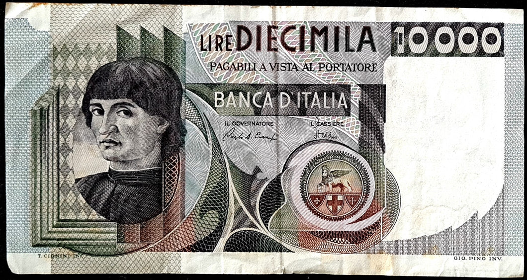 Italy 10 000 Lire Banknote 1976