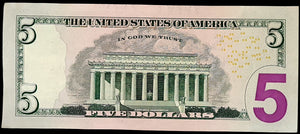 United States 5 Dollar Banknote UNC