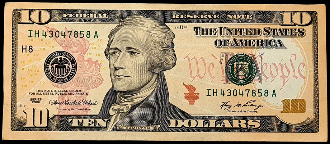 United States 10 Dollar Banknote aUNC