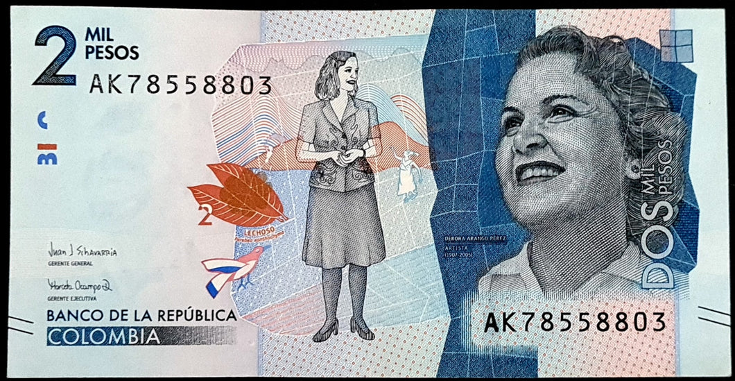 Colombia 2,000 Pesos Banknote