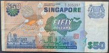 Load image into Gallery viewer, Singapore 50 Dollar Banknote (Bird Series)
