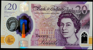 England 20 Pounds Polymer Banknote