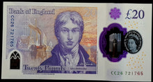 Load image into Gallery viewer, England 20 Pounds Polymer Banknote
