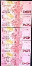 Load image into Gallery viewer, 5 x Indonesia 100,000 Rupiah Banknotes
