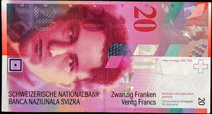 Switzerland 20 Francs Banknote