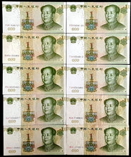 Load image into Gallery viewer, 10 x China 1 Yuan Renminbi Banknotes
