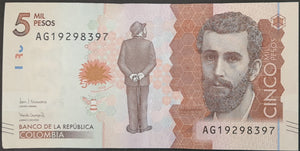 Colombia 5,000 Pesos Banknote