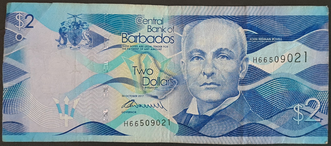 Barbados 2 Dollars Banknote