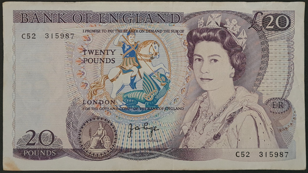 England 20 Pounds Banknote (John Page)