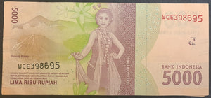 100 x Indonesia 5,000 Rupiah Banknotes