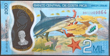 Load image into Gallery viewer, Costa Rica 2,000 Colones Polymer Banknote
