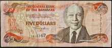 Load image into Gallery viewer, Bahamas 5 Dollars Banknote
