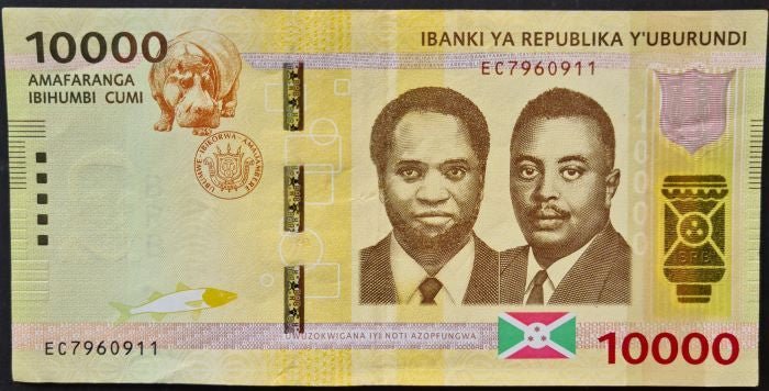 Burundi 10,000 Francs Banknote