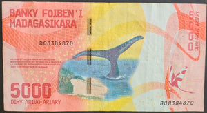 Madagascar 5,000 Ariary Banknote