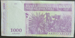 Madagascar 1,000 Ariary Banknote