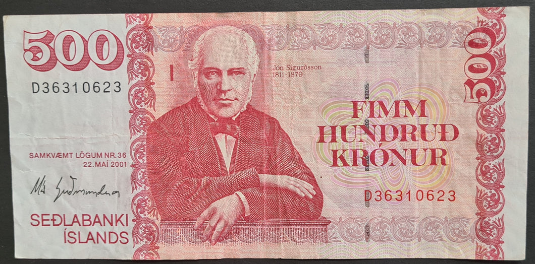 Iceland 500 Kronur Banknote