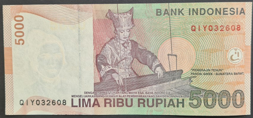 Indonesia 5,000 Rupiah Banknote – Coinpeeps