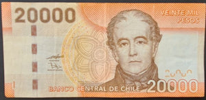 Chile 20,000 Pesos Banknote