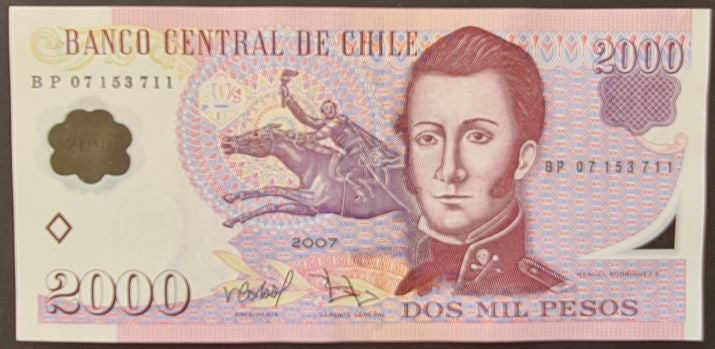 Chile 2,000 Pesos Banknote