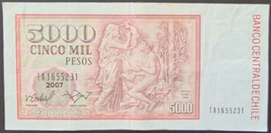 Chile 5,000 Pesos Banknote