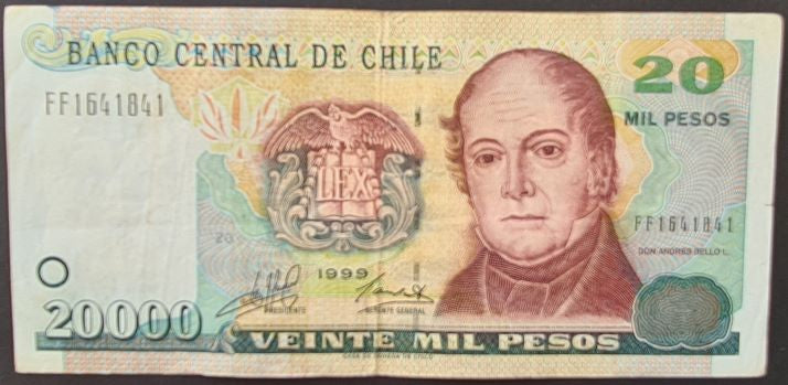 Chile 20,000 Pesos Banknote