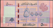 Load image into Gallery viewer, Lebanon 5,000 Livres Banknote
