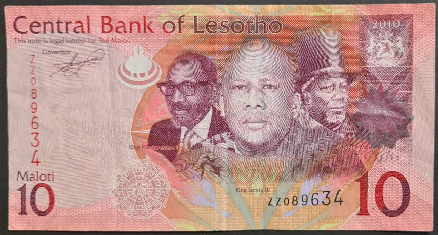 Lesotho 10 Maloti Banknote