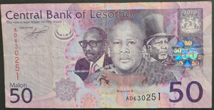 Lesotho 50 Maloti Banknote