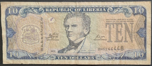 Liberia 10 Dollars Banknote