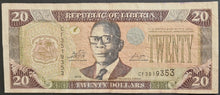 Load image into Gallery viewer, Liberia 20 Dollars Banknote
