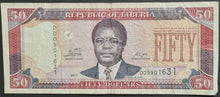 Load image into Gallery viewer, Liberia 50 Dollars Banknote
