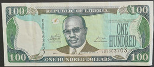 Liberia 100 Dollars Banknote