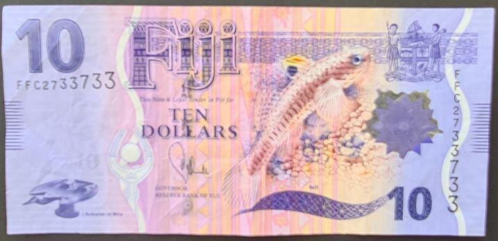 Fiji 10 Dollars Banknote