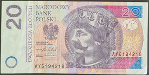 Poland 20 Zloty Banknote