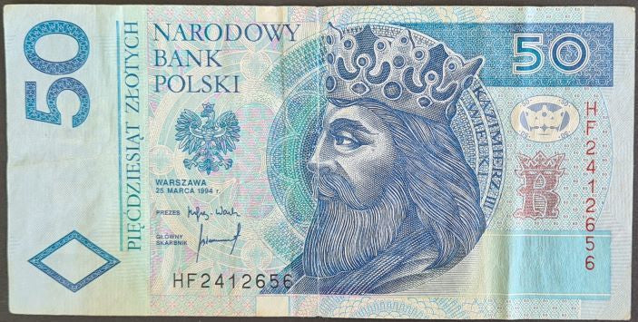 Poland 50 Zloty Banknote