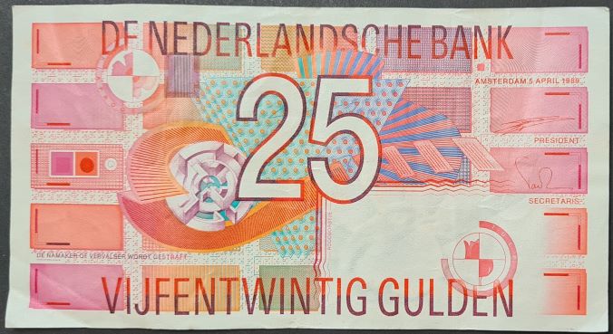 Netherlands 25 Guilder Banknote