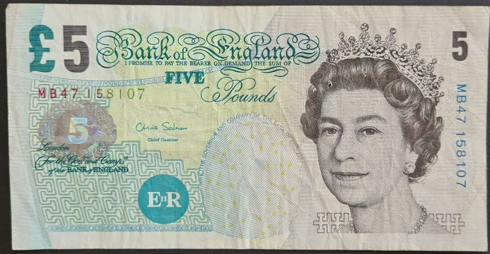 England 5 Pounds Banknote