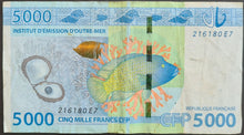 Load image into Gallery viewer, French Polynesia 5,000 Francs Banknote
